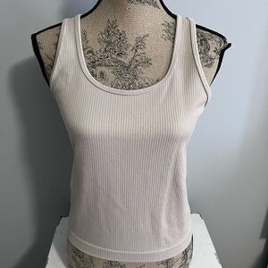 Target Women's Beige Ribbed Tank Top